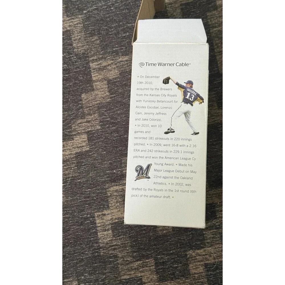 2011 Milwaukee Brewers - Zack Greinke Bobblehead w/Box - 6/12/11